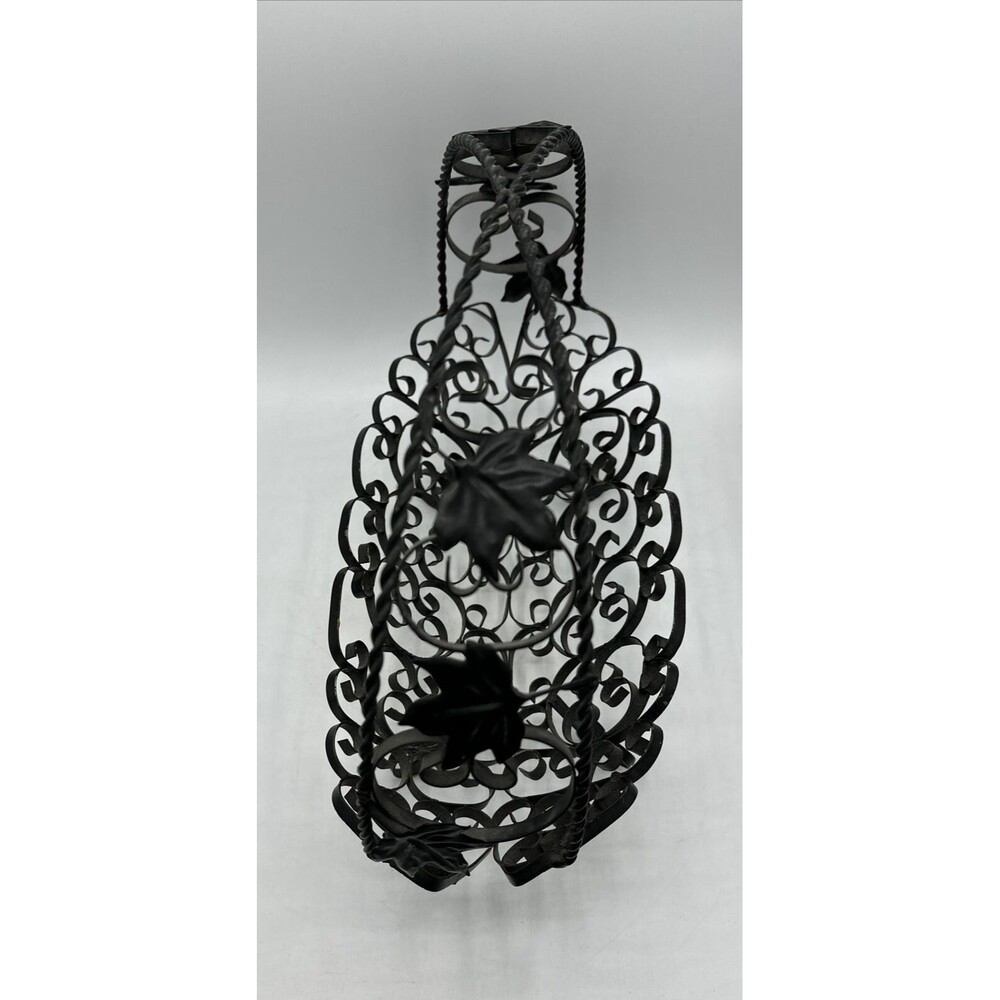 Vintage Wire Fruit Basket Black Made In Spain w/ Handle Home Decor - Picture 10 of 16